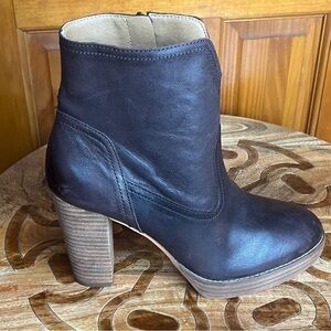 Lucky Brand Queys Platform Heel Brown Booties 9M